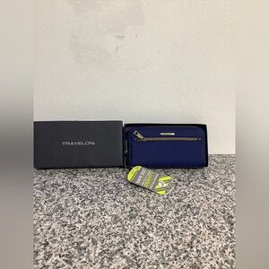Travelon Navy Wallet or wrist wallet